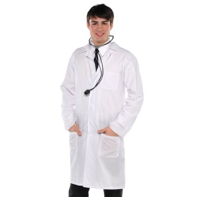 Manteau ou sarrau de docteur ou scientifique blanc pour adulte